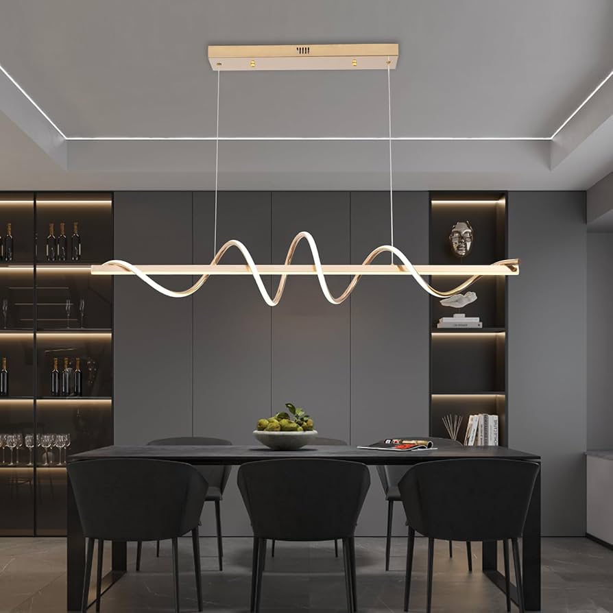 Likflyer Gold Modern Chandelier for Dining Room 47.24